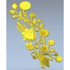 Флоральная вертикальная накладка - 3D модель STL для ЧПУ
