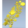 Флоральная вертикальная накладка - 3D модель STL для ЧПУ