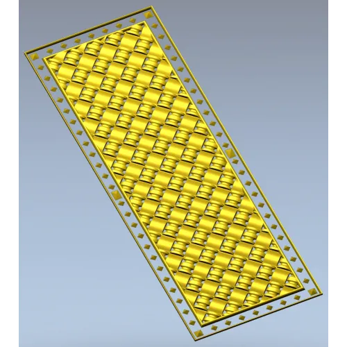 Woven Basket Door Panel STL for CNC