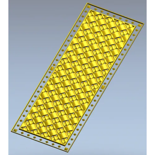 Woven Basket Door Panel STL for CNC