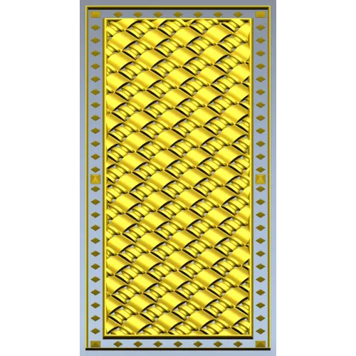 Woven Basket Door Panel STL for CNC