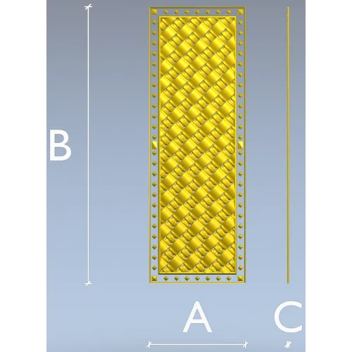 Woven Basket Door Panel STL for CNC