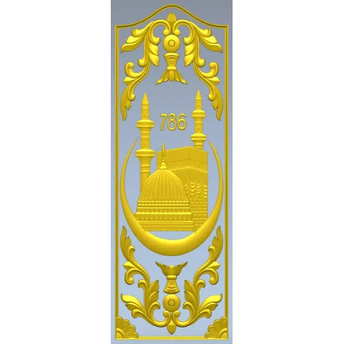 Резная панель с минаретами - STL модель для ЧПУ