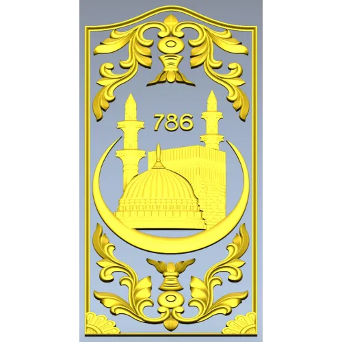 Резная панель с минаретами - STL модель для ЧПУ