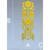 Rococo Floral Vertical Ornament - STL 3D Model for CNC