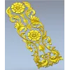 Ornate Floral Door Applique STL for CNC