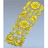 Ornate Floral Door Applique STL for CNC
