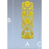 Ornate Floral Door Applique STL for CNC