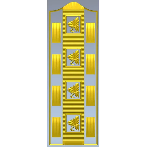 Ornate Door Panel 3D STL for CNC Milling