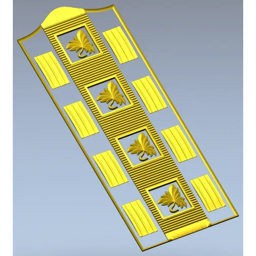 Ornate Door Panel 3D STL for CNC Milling