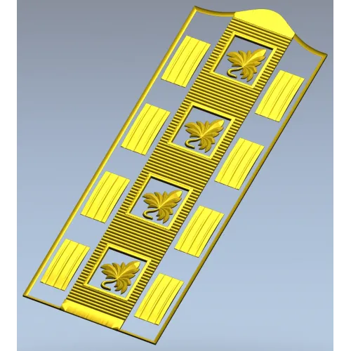 Ornate Door Panel 3D STL for CNC Milling
