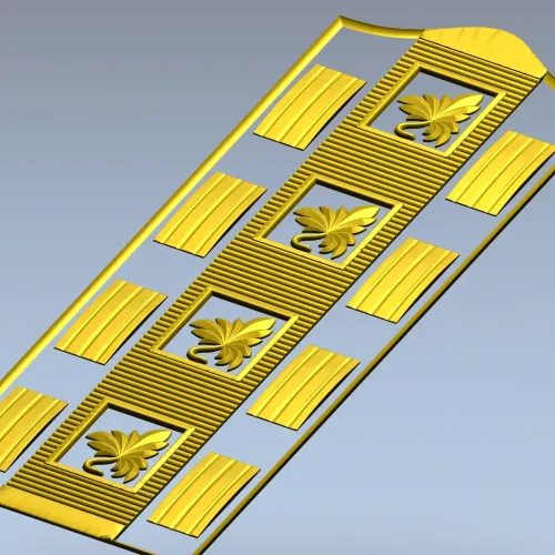 Ornate Door Panel 3D STL for CNC Milling