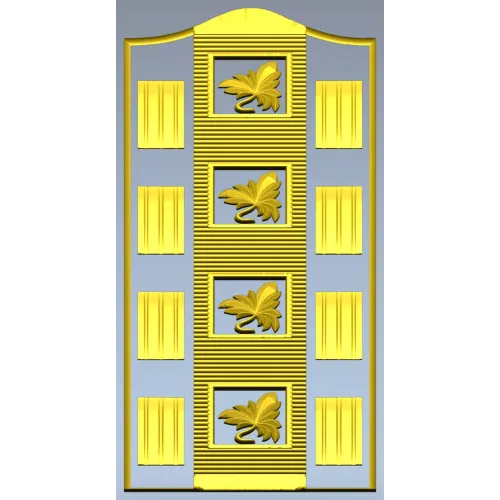 Ornate Door Panel 3D STL for CNC Milling