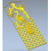 Regal Peacock Door Panel STL - 3D Model for CNC Carving