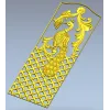 Regal Peacock Door Panel STL - 3D Model for CNC Carving