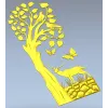 Резная панель "Лесной олень" - 3D модель STL для ЧПУ