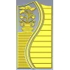 Волнообразный вазон - дверная декоративная панель STL для ЧПУ