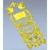 Вертикальная декоративная панель с крестом и голубями - STL для ЧПУ
