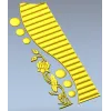 Декоративная дверная накладка "Розовый штапик" - 3D модель STL для ЧПУ