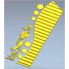Декоративная дверная накладка "Розовый штапик" - 3D модель STL для ЧПУ