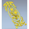 Rose Medallion Vertical Relief - STL 3D Model for CNC