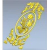 Rose Medallion Vertical Relief - STL 3D Model for CNC