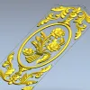 Rose Medallion Vertical Relief - STL 3D Model for CNC