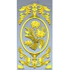 Rose Medallion Vertical Relief - STL 3D Model for CNC