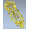 Вертикальная резная накладка "Виноградный шлейф" - 3D модель STL для ЧПУ