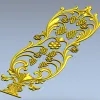 Вертикальная резная накладка "Виноградный шлейф" - 3D модель STL для ЧПУ