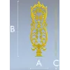 Вертикальная резная накладка "Виноградный шлейф" - 3D модель STL для ЧПУ