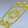 Декоративная дверная накладка с крестом - 3D модель STL для ЧПУ