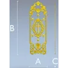 Декоративная дверная накладка с крестом - 3D модель STL для ЧПУ