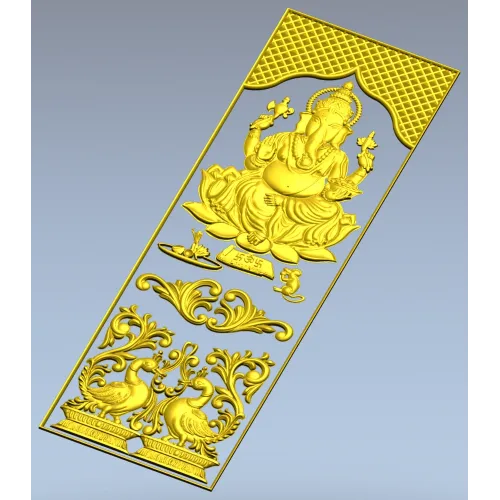 Ganesha Relief Panel STL for CNC Carving