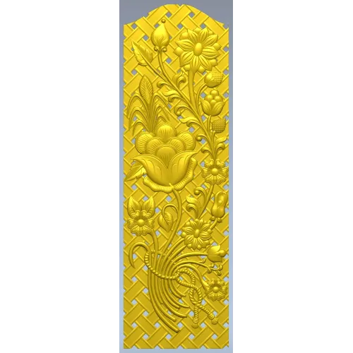 Floral Lattice CNC Panel STL