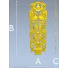 Павлинья пара - вертикальная резная накладка в формате STL для ЧПУ