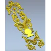 Вертикальная резная накладка с вазой - 3D модель STL для ЧПУ