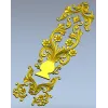 Вертикальная резная накладка с вазой - 3D модель STL для ЧПУ