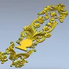 Вертикальная резная накладка с вазой - 3D модель STL для ЧПУ