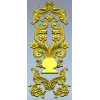 Вертикальная резная накладка с вазой - 3D модель STL для ЧПУ