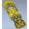 Ganesha Shrine Door Panel STL for CNC