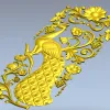 Peacock Decorative Panel STL for CNC Milling