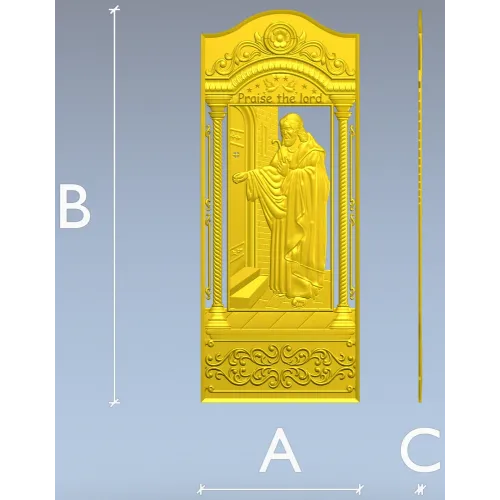 Христос у двери - 3D панель в формате STL для ЧПУ