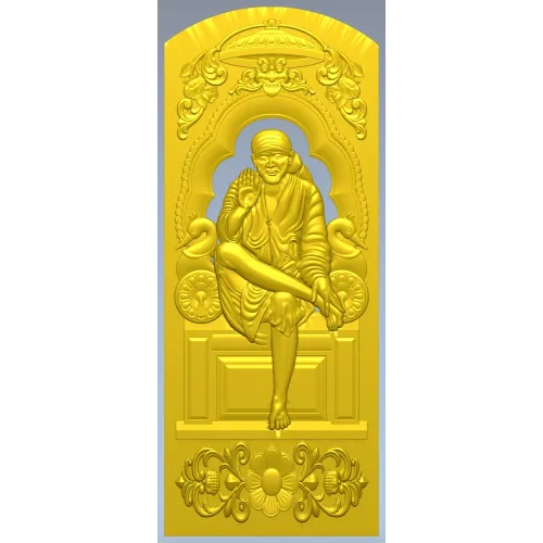 Саи Баба - рельефная дверная панель STL для ЧПУ