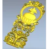 Декоративная накладка "Ваза и лебеди" - 3D модель STL для ЧПУ