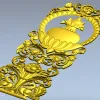 Декоративная накладка "Ваза и лебеди" - 3D модель STL для ЧПУ