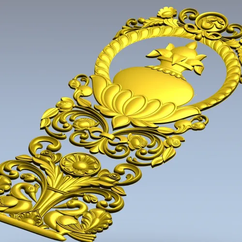 Декоративная накладка "Ваза и лебеди" - 3D модель STL для ЧПУ