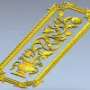 Декоративная вертикальная панель с вазоном - STL модель для ЧПУ