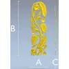 Декоративная накладка "Виноградная лиана" - 3D модель STL для ЧПУ