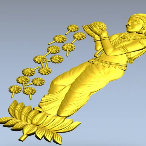 3D модель "Лотосная нимфа" - декор для ЧПУ (STL)